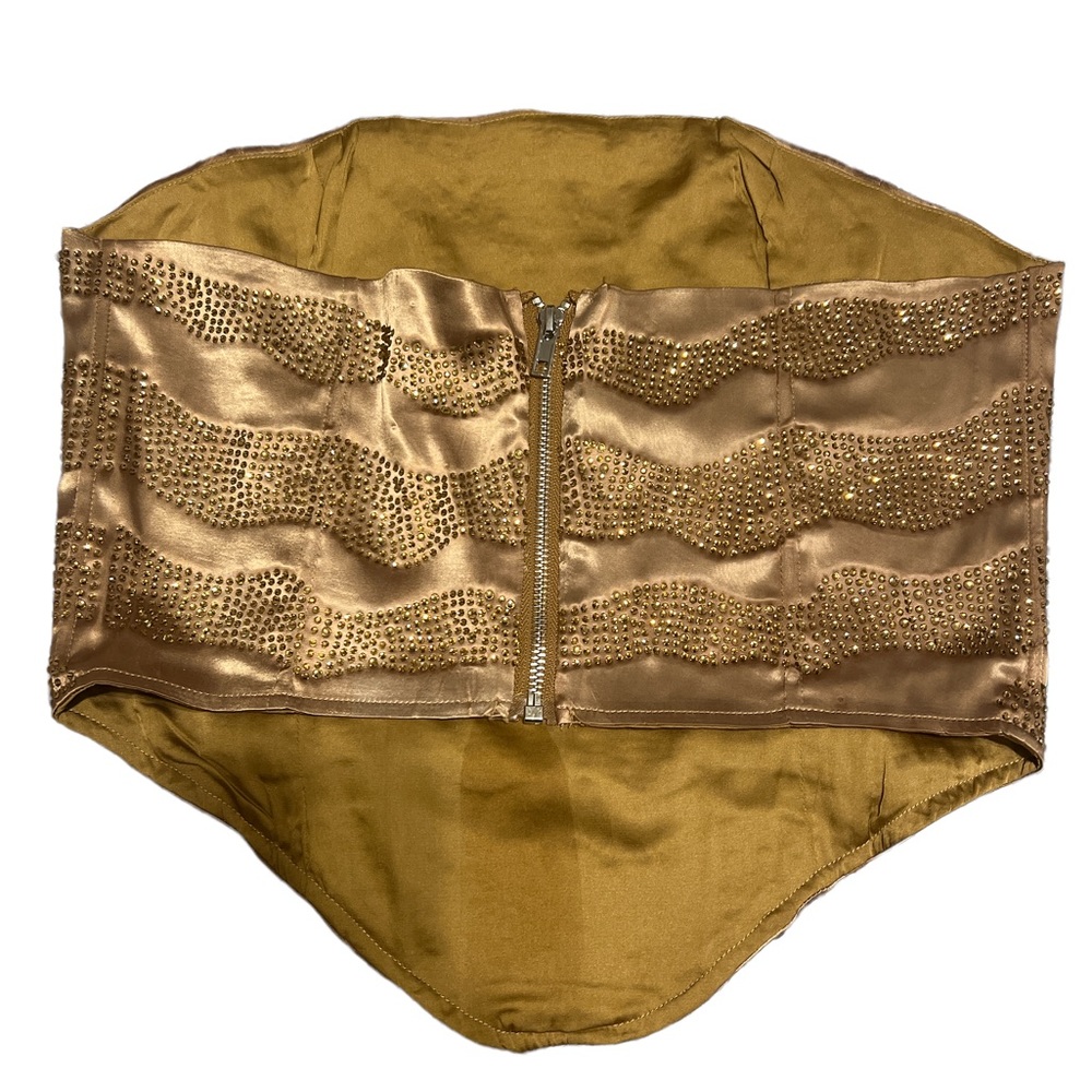 Bronze Rhinestone corset - Picture 3 of 4